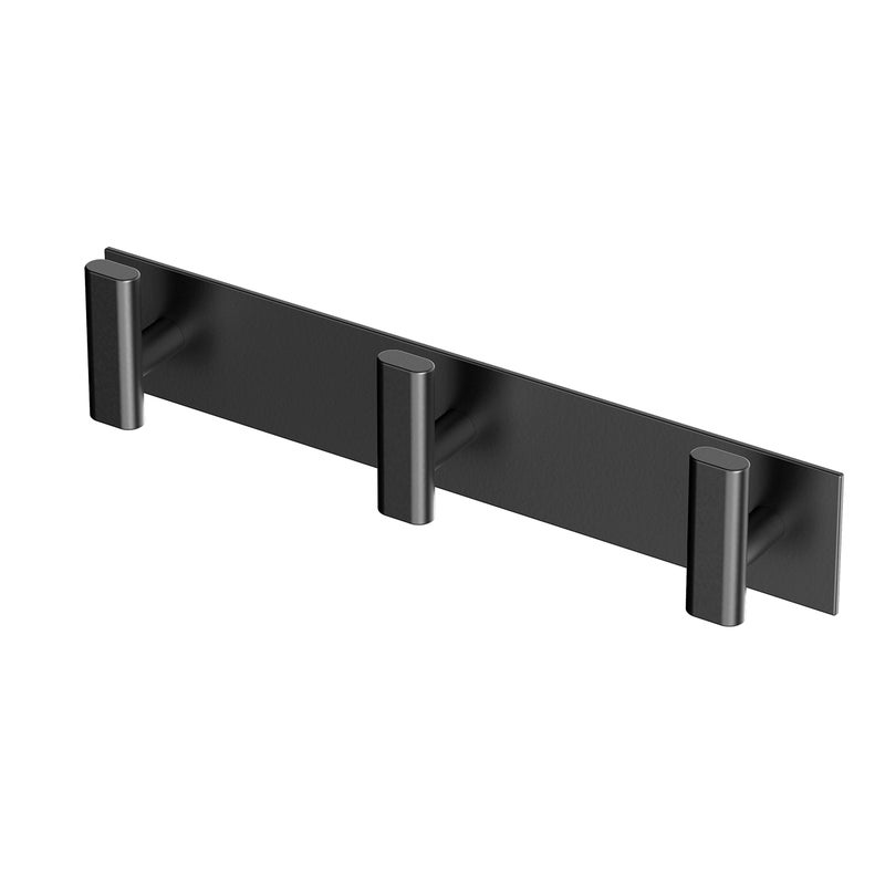 Gatco 1287MX Elevate All Modern DÃ©cor Rectangle Triple Hook Matte Black 1, Count - Image 1